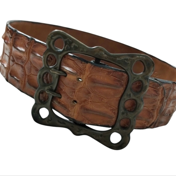 SAVANNAH Australia Brown Genuine Croc Leather Chunk 30\